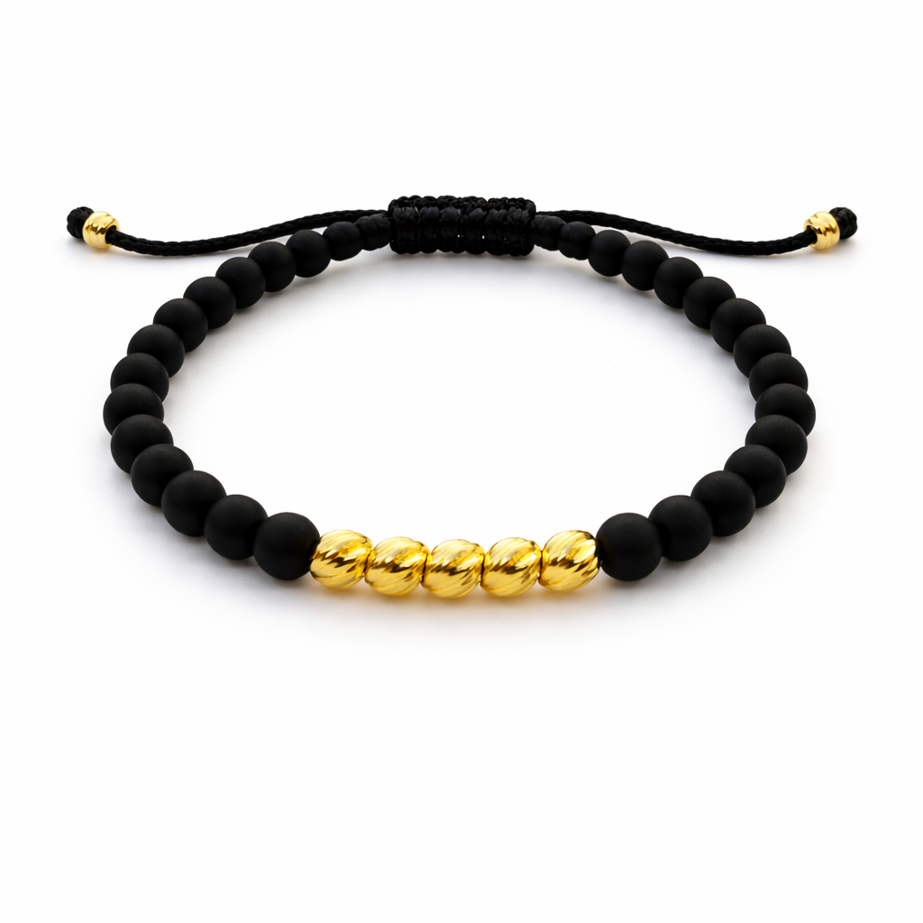 Pulsera neopreno centro dorado diamantado